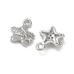 Ciondoli in ottone zirconi chiari micro pavé&nbsp;KK-P355-06P