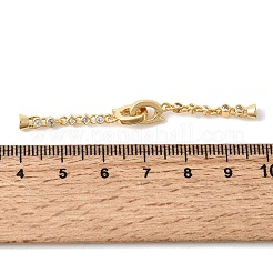 Messing Micro Pave klare Zirkonia Falte über Verschlüsse&nbsp;KK-Z149-15G