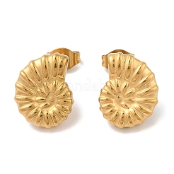 Boucles d'oreilles à tige en acier inoxydable 304 avec placage ionique (IP)&nbsp;EJEW-C099-14M