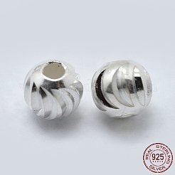 925 gewellte Distanzperlen aus Sterlingsilber&nbsp;STER-K171-42S-02