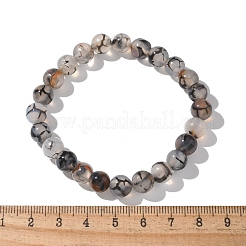 Natürliche Drachen Venen Achat Perlen Stretch Armbänder&nbsp;BJEW-Q692-02C