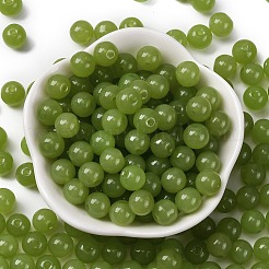 Nachahmung von Jadeglas-Saatperlen&nbsp;SEED-Z004-J8MM-03
