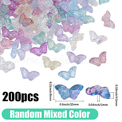 200pcs transparente sprühlackierte Glasperlen&nbsp;GLAA-PA0001-14