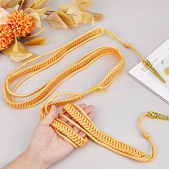 Polyesterfaser Armee Schulter Aiguillette Golddraht Kordel&nbsp;AJEW-WH0475-97A