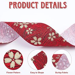 Blumenbaumwollband im japanischen Kimono-Stil&nbsp;OCOR-FG0001-07