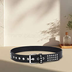 Ceintures en cuir PU à rivets en forme d'étoile platine pour jeans&nbsp;AJEW-WH20096-87B