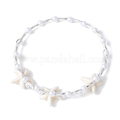 2 bracelet en perles synthétiques turquoise de 2 couleurs&nbsp;BJEW-JB11588