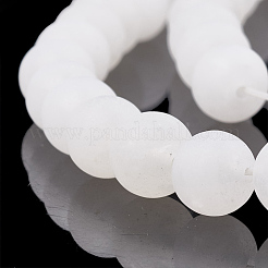 Hilos de abalorios de jade blanco natural&nbsp;G-T106-322