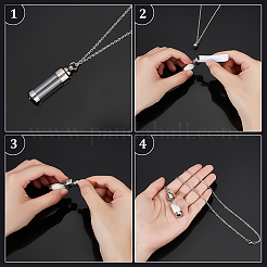 2 collier de bouteille de parfum en acrylique transparent de 2 styles&nbsp;NJEW-PH0001-38
