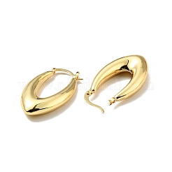 Orecchini a cerchio grosso in ottone placcato cremagliera per le donne&nbsp;LS-EJEW-G288-35E-G