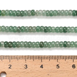 Chapelets de perles en aventurine vert naturel&nbsp;G-Z110-B24-2x4mm