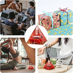 Orgone pyramide protection cristal gemme pyramide reiki pyramide à énergie positive chakra méditation pyramide pour le succès santé porte-bonheur anti-stress décor cadeau collection (rouge)&nbsp;JX349A