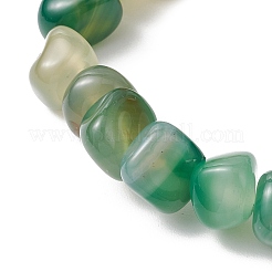 2 bracciale elastico con perline di agata naturale per uomo e donna&nbsp;BJEW-JB11957