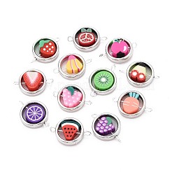 Fruchtperlen aus Polymerclay mit CCB-Kunststoffring-Verbinderanhängern&nbsp;CLAY-T022-34M