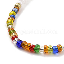 Chaînes de perles de taille élastique en perles de rocaille de verre&nbsp;NJEW-C00021-02