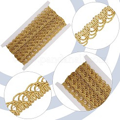 Gewelltes metallisches Polyesterband&nbsp;OCOR-WH0077-56B