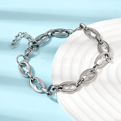 Schmucksets aus Kaffeebohnenkette und Armband aus Edelstahl 304&nbsp;SJEW-L199-19P