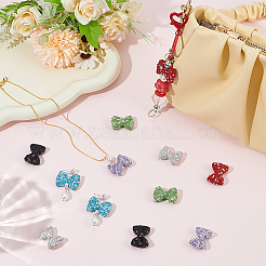 12 Stück 6 Stile handgefertigte Polymer Clay Strassperlen&nbsp;CLAY-OC0001-09