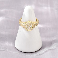 Anelli per polsini da donna in ottone con micro pavé di zirconi cubici&nbsp;CU-CBA0A21-04G