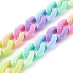 Personalisierte Regenbogen Acryl Panzerkettenhalsketten&nbsp;NJEW-JN03514