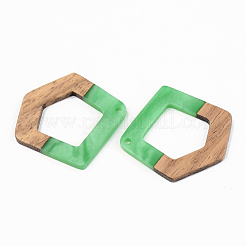 Colgantes de resina opaca y madera de nogal&nbsp;RESI-S389-004A-C03