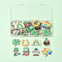 32 stücke 8 arten st. patricks tag themen gedruckt holz anhänger&nbsp;WOOD-FS0001-43