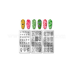 Modèles d'art d'ongle de bricolage en acier inoxydable&nbsp;MRMJ-WH0092-023
