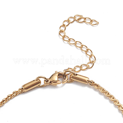 Fußkettchen aus Serpentinenkette aus Edelstahl 304&nbsp;AJEW-G024-04G