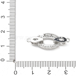 Messing Micro Pave klare Zirkonia Falte über Verschlüsse&nbsp;KK-K428-02P