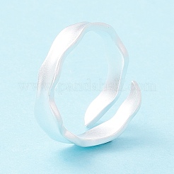 925 anneau de manchette mat en argent sterling&nbsp;RJEW-Z011-01S
