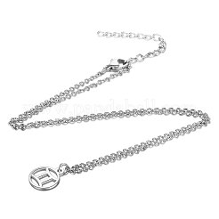 Colliers pendentifs en acier inoxydable 201 anti-ternissement&nbsp;NJEW-S063-TN505-3