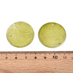 Sprühlackierte natürliche Capiz Muschel Scheibenglieder Verbinder Charms&nbsp;SSHEL-T017-32C