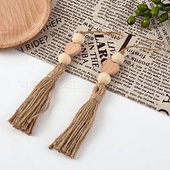 5 ornement suspendu en bois&nbsp;HJEW-YW00495
