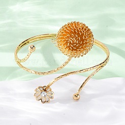Bracelets manchettes en alliage à coussinets pour filles et femmes&nbsp;LS-AJEW-A063-01B-G