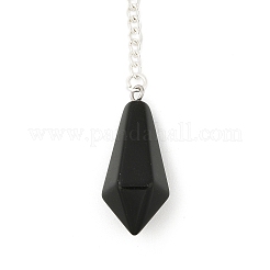 Pendules de radiesthésie à pointe conique en obsidienne naturelle&nbsp;G-A249-02S-02