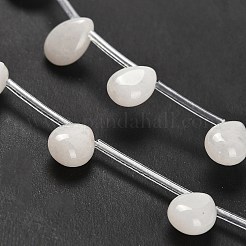 Natürliche weiße Jade perlen Stränge&nbsp;G-P562-A01-01