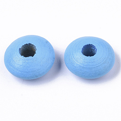 Perles en bois de hêtre naturel teint&nbsp;WOOD-T015-43B