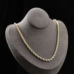 Collane a catena in corda di ottone per uomo donna&nbsp;NJEW-G160-09G