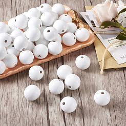 Perles européennes en bois naturel peintes à la bombe&nbsp;WOOD-TA0002-24B