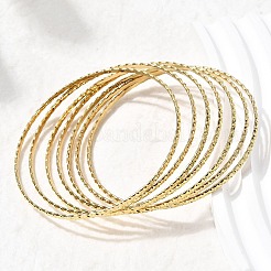 7 bracelet en acier inoxydable 201 pour femme&nbsp;BJEW-Z151-04G-02
