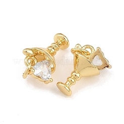 Ciondoli in ottone zirconi chiari micro pavé&nbsp;KK-P339-26G