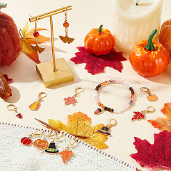 24 pièces 12 styles de décorations de pendentif en alliage d'émail&nbsp;HJEW-PH01903
