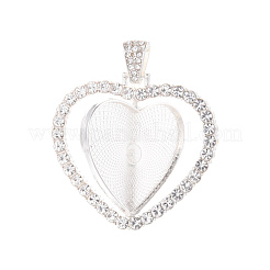 Aluminium-Anhänger Fassungen für Cabochons&nbsp;X-PALLOY-S107-004S-RS