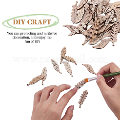 100pcs décorations de pièces de bois non finies&nbsp;WOOD-CJ0001-59