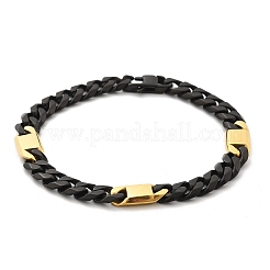 304 Edelstahl Cuban Link Ketten Armbänder für Frauen Männer&nbsp;BJEW-A031-05B-EB
