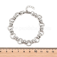 Bracciali a catena con maglie ad anello in acciaio inossidabile 304 per uomo e donna&nbsp;BJEW-H643-10P