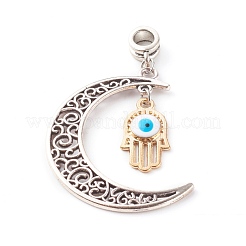 Tibetische Legierung europäische baumelnde Charms&nbsp;PALLOY-JF00711