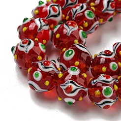 Chapelets de perles vernissées manuelles&nbsp;LAMP-N025-05D