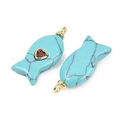 Pendentifs de turquoise synthétique&nbsp;X-G-Z134-06G-03