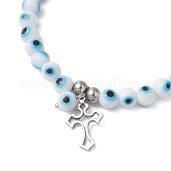 Kreuz 304 Edelstahl Charm Armbänder&nbsp;BJEW-JB12262-03